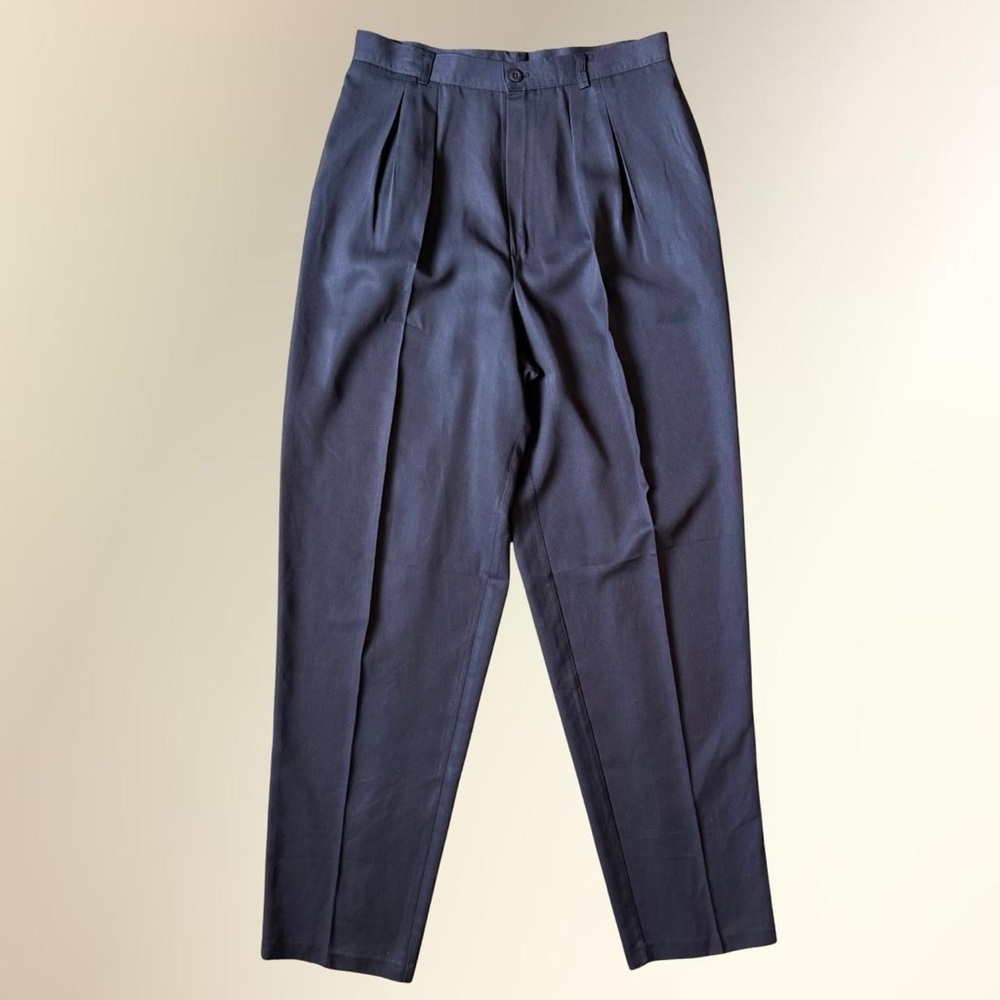 Classic Chocolate Brown Pleated Dress Pants - Tailored Men's Trousers